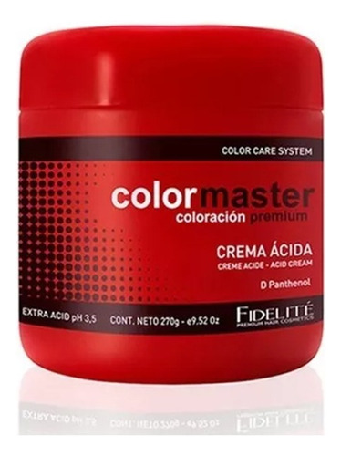 Fidelité  Colormaster  Crema Extra Ácida Ph3,5  Conteni 270g