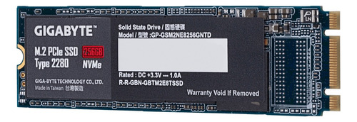 Disco sólido interno Gigabyte GP-GSM2NE8256GNTD 256GB