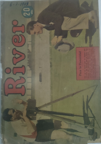 Revista River 43 River 2 Estudiantes 2 Año 1945,josé Soriano