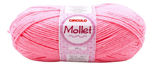 Fio Lã Mollet Círculo Para Crochê Tricô Novelo Com 100g 200m Cor Chiclete 0769 - Lã Mollet