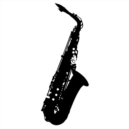 Adesivo De Parede 190x74cm - Saxofone Sax Saxophone Música