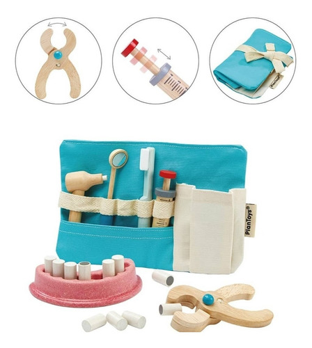 Set Odontología Dentista Juguete Roles Madera Plantoys Sust.