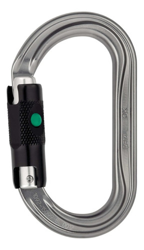 Mosqueton Petzl Ok Ball Lock 25 Kn Rescate Rope Access Rapel Color Gris