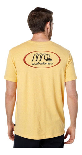 Quiksilver - Camiseta Para Hombre, Color Ocre Jaspeado, L