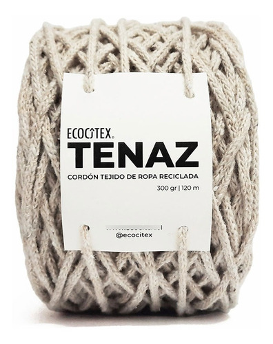 Cordón Tejido De Textil Reciclado, 120m, 3 - 4 Mm Ecocitex