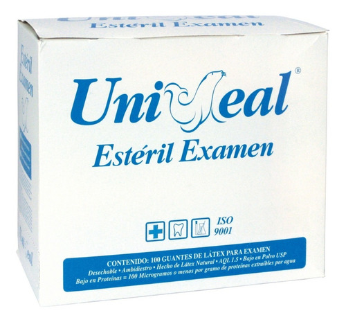 Guante Esteril De Latex Uniseal (t/ch) Caja/100 Pzas