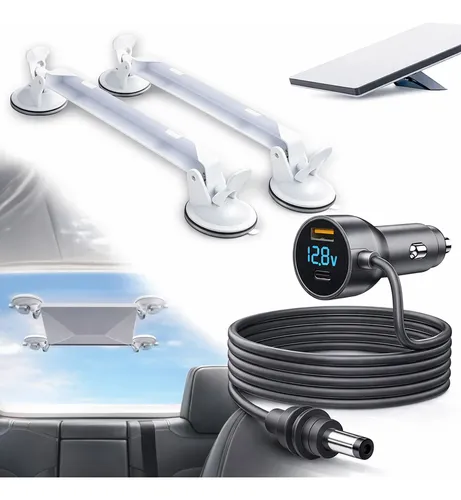 Kit Suporte Cabo 3m Starlink Mini Ventosa Veicular 12v24v
