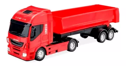 Caminhão Caçamba de Brinquedo Iveco Realista Azul - Ri Happy