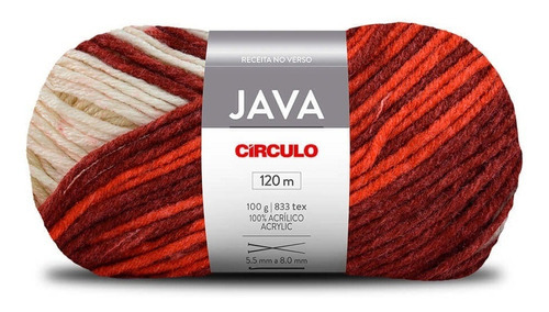 Fio Java Circulo 100g 120mts 100% Acrílico Tricô E Crochê Cor 8895 - Dallas