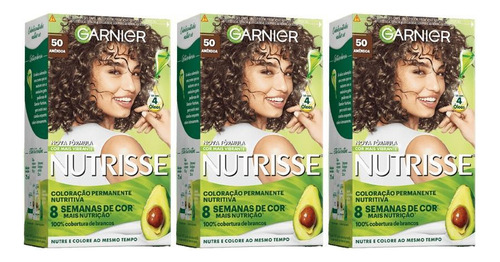 Coloraçao Nutrisse 50 Castanho Claro-kit C/3un