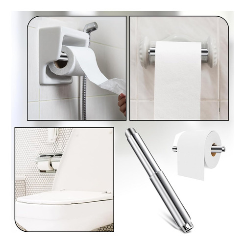 Soporte De Papel Higiénico Para Barra De Resorte, Soporte De