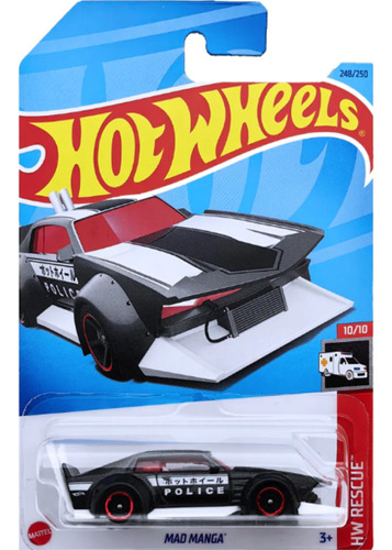 Hot Wheels Escala 1:64 #248 Mad Manga Police Rescue 10/10