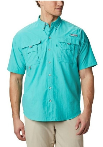 Camisa Hombre Columbia Manga Corta Bahama Filtro Uv 30