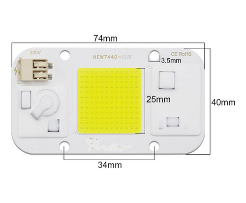 10 Piezas Led 50w 110v Blanco Frío No Requiere Driver