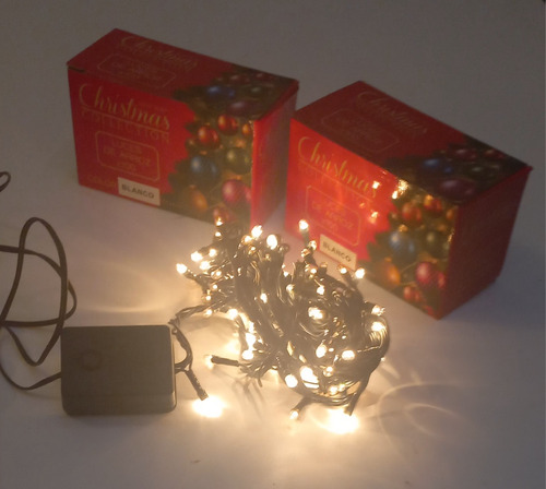 Cajas. Guia De 100 Luces Blancas Navidad Calidas Grano Arroz