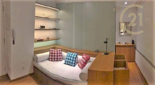 Imagem 1 de 8 de Apartamento Totalmente Mobiliado Com 1 Dormitório À Venda, 29,6 M² Pronto Para Morar Por R$ 755.000 - Vila Nova Conceição - São Paulo/sp - Ap23642