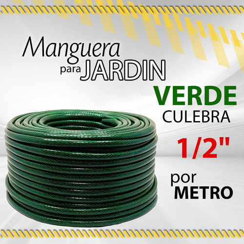 Manguera Para Jardin 1/2 Culebra Verde Por Metro / 08629