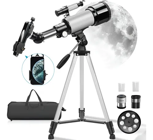 Telescópio Refrator 70mm Astronômico Tripé Portátil M40070 | Frete