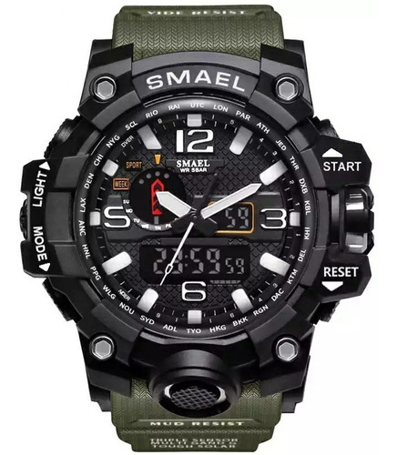 Reloj Smael Análogo- Digital Diseño Militar Resistente Agua