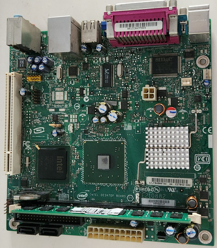 Placa Madre Intel D945gclf Atx Con Atom 230 Y 2gb Ram Verde (Usado)