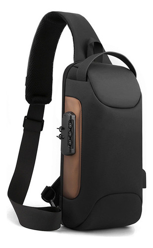 Hombre Anti-robo Cerradura De Combinación Crossbody Bag