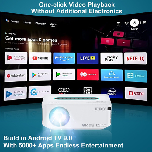 Proyector Xgody 12000 Lúmenes 4k 8k 1080p Infocus Wifi