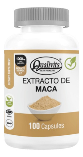 Extracto De Maca 1000 Mg X 100 - Qualivits Apto Vegano 