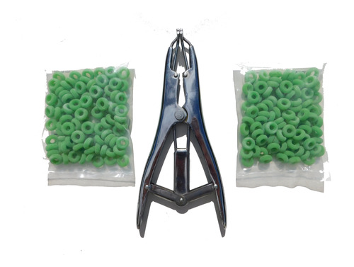 Pinza Elastrator + 200 Anillos Para Castrar  Descolar Ovinos