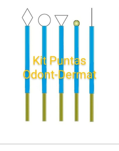 Kit 5 Puntas-electrodos Para Electrobisturi Odont- Dermat.