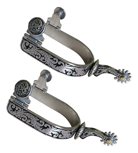C Esporas De Cavalo Com Equipamento De Estilo Antigo, 2