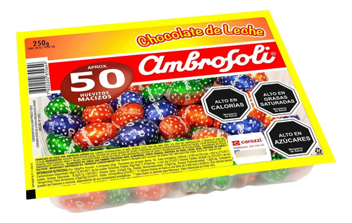 Bandeja 50 Huevos Chocolates  Macizos Ambrosoli 