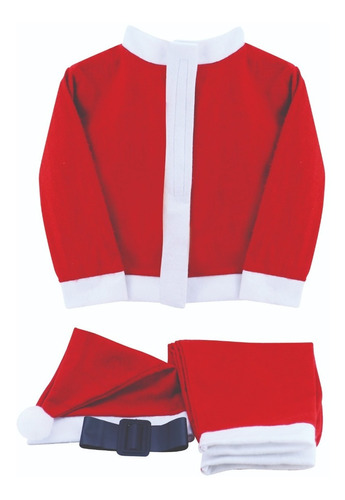 Roupa Papai Noel Infantil Fantasia Natal Tamanho Único Festa