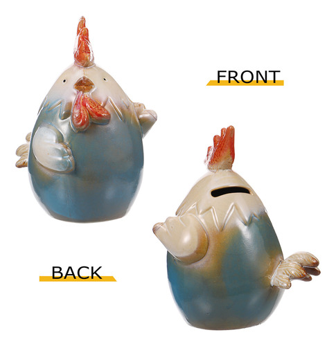 1 Peça De Pote De Poupança Em Forma De Frango Em Forma De Co