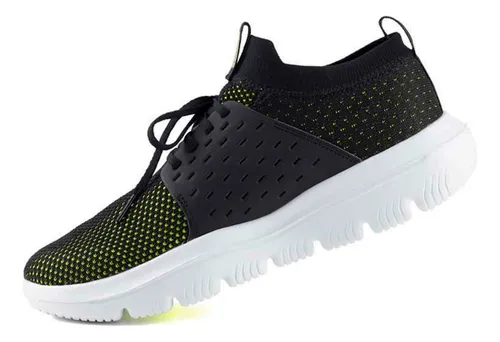 Tenis Skechers Go Walk 54726 Evolution Negro Limon Original