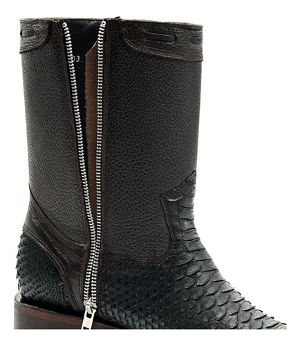 Bota De Vestir Piel Piton Estilo Dilan