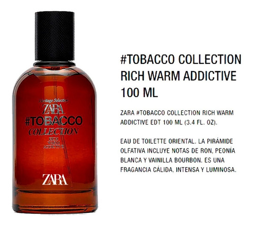 Imagen 2 de 2 de Perfume Zara Man Tobacco Collection Rich Warm Edt - 100ml