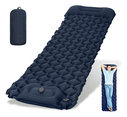 Colchón Inflable Plegable Portátil Para Acampar Colchoneta