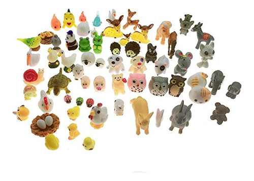 Set De Muñecos 6 Animales En Miniatura Para Casa De Muñecas