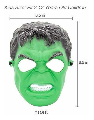 Máscara De Hulk Para Niños, Disfraz De Superhéroe, Juguete D