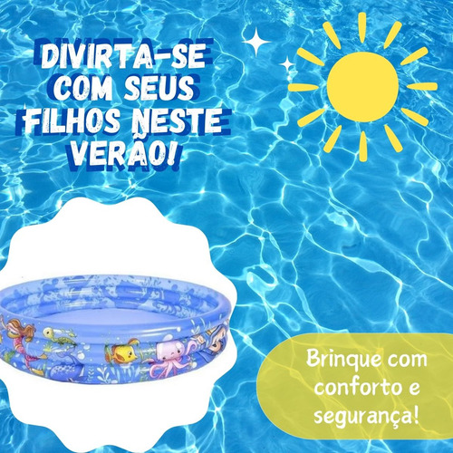 Piscina Inflável Infantil Fundo Do Mar 88,5l Pvc