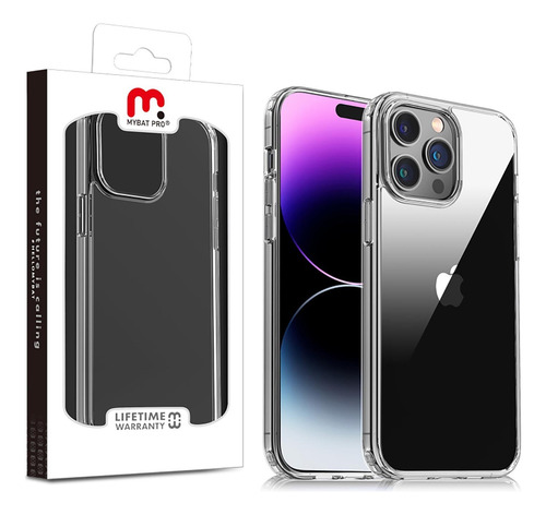 . Funda Mybat Gummy Para iPhone 14 Pro Max - Transparente