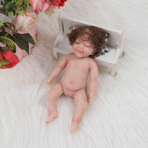 Boneca Reborns, Mini Boneca Recém-nascida, Corpo Inteiro, De
