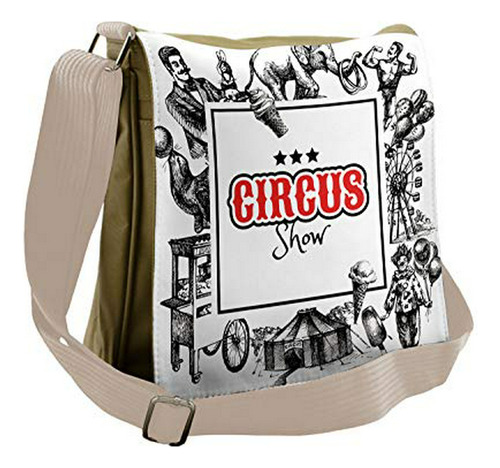 Bolso De Mensajero - Ambesonne Vintage Bag, Circus Show Magi