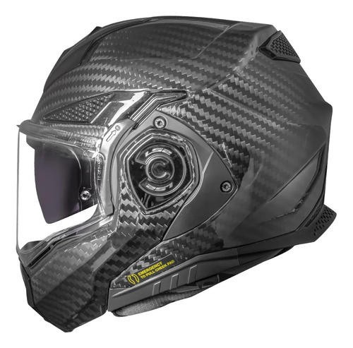 Casco para moto rebatible LS2 Advant escamoteável Advant X ff901 negro mate carbon talle S