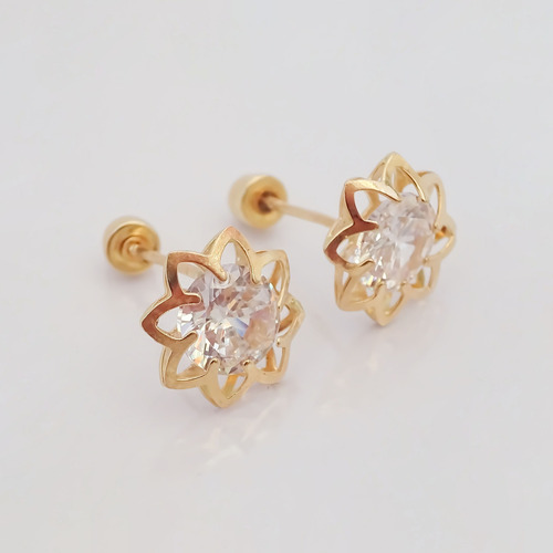 Amor Eterno - Broqueles / Flor Mandala / Aretes / Oro 10k