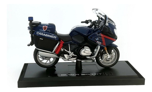 Moto Bmw R 1200 Rt Carabinieri Susp.trasera Base 1/18 Sello Azul Oscuro
