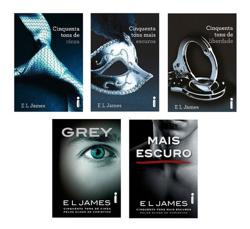 Coleção 50 Cinquenta Tons De Cinza Completa (5 Livros) Grey