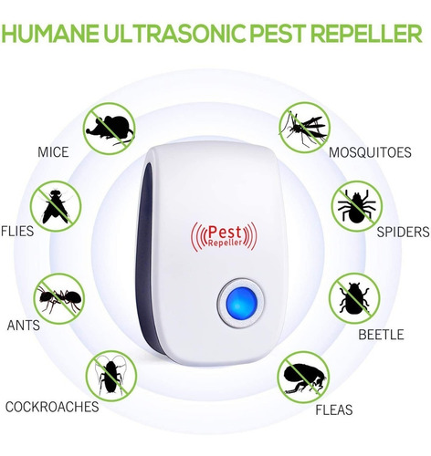 Ultrasonico Repelente Electrico Ahuyenta Mosquitos Cucaracha