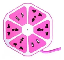 Comprar Toma Corriente Portatil 4 Usb Socket 250v 10a Y Enchufe Color Violeta