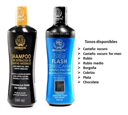 Tonico Y Shampoo Cubre Canas Herbacol  - - mL a $73